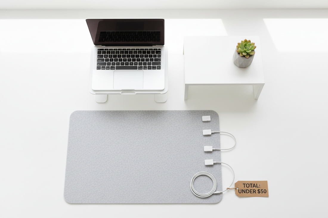 Best home office accessories under $50 - laptop stand, cable management, desk mat