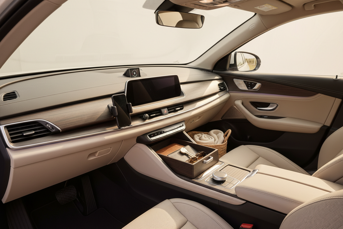 How to organize your car interior 2026 - car storage box, phone holder, tidy dashboard tips