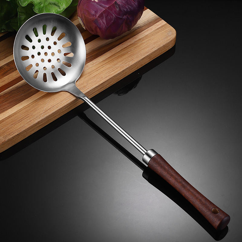 Stainless Steel Kitchen Utensil Set – Wooden Handle