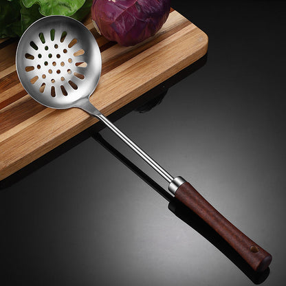 Stainless Steel Kitchen Utensil Set – Wooden Handle