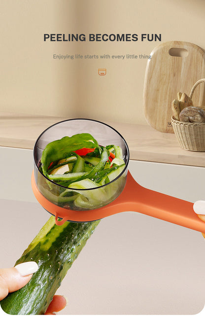 Vegetable Peeler with Built-In Storage Container