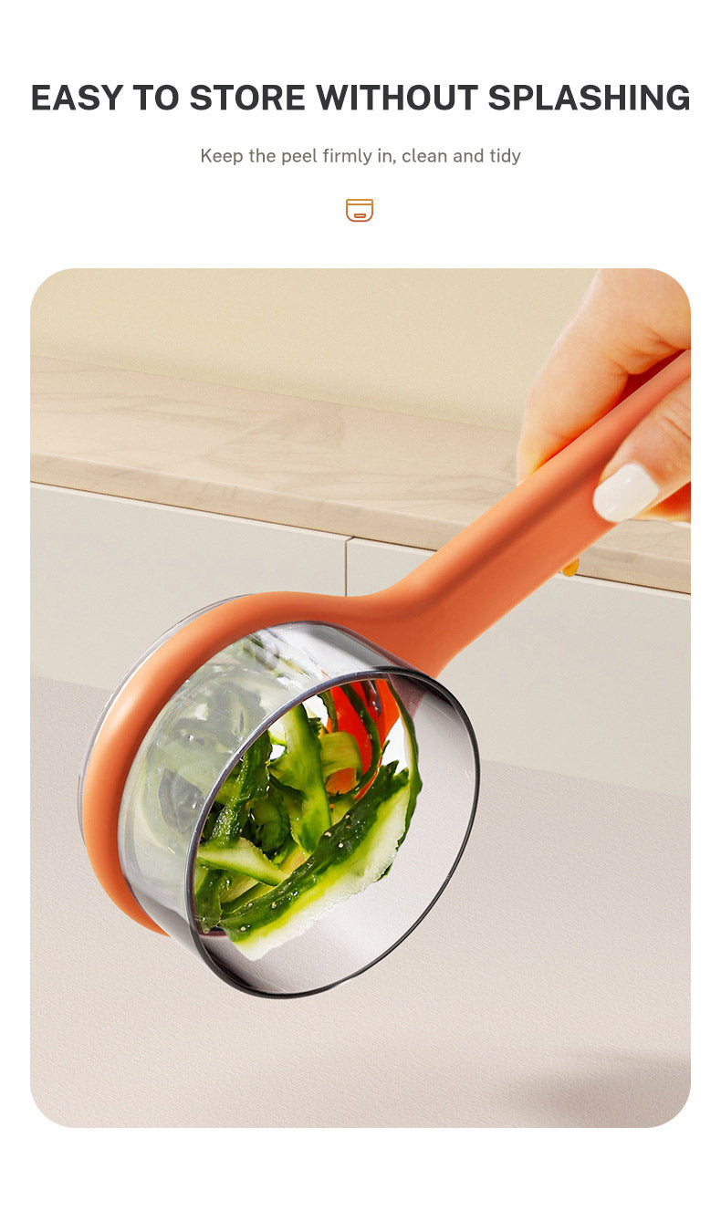 Vegetable Peeler with Built-In Storage Container