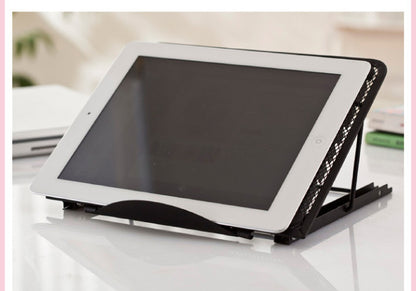 Ergonomic 6-gear adjustable metal laptop riser for optimal viewing angles
