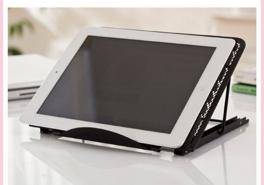 Ergonomic 6-gear adjustable metal laptop riser for optimal viewing angles