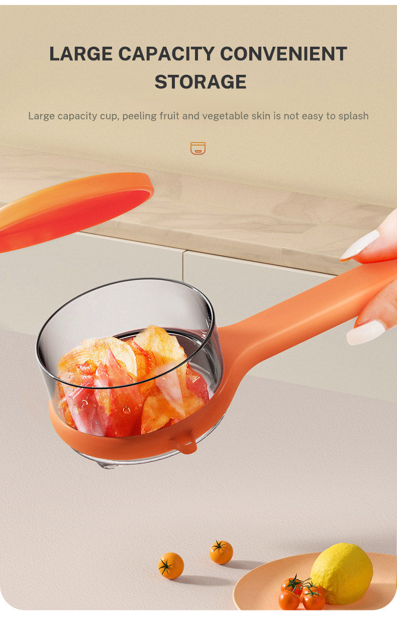 Vegetable Peeler with Built-In Storage Container