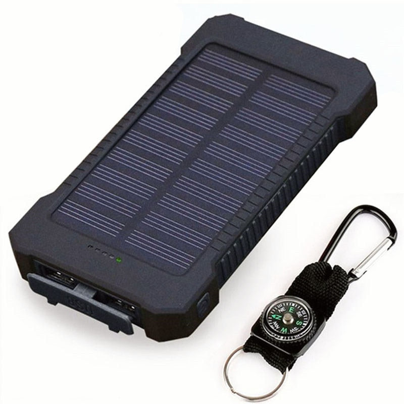 Solar Power Bank 20000mAh Waterproof with LED Light