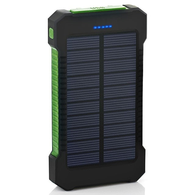 Solar Power Bank 20000mAh Waterproof with LED Light