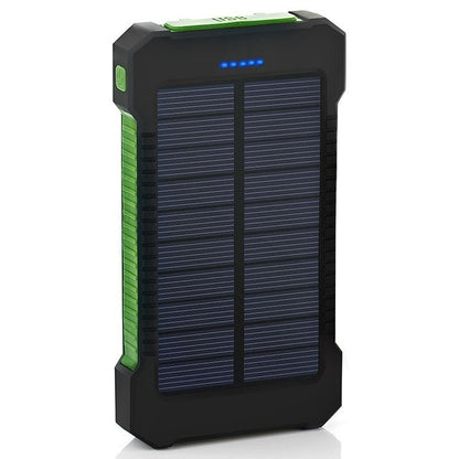 Solar Power Bank 20000mAh Waterproof with LED Light