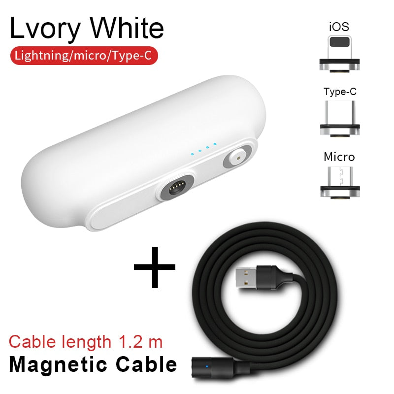Magnetic Mini Power Bank 2600mAh | MagSafe-Style Snap Charger