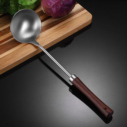 Stainless Steel Kitchen Utensil Set – Wooden Handle