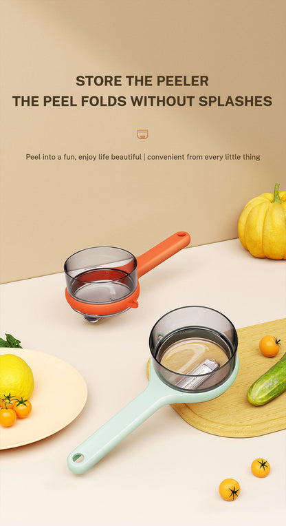 Vegetable Peeler with Built-In Storage Container