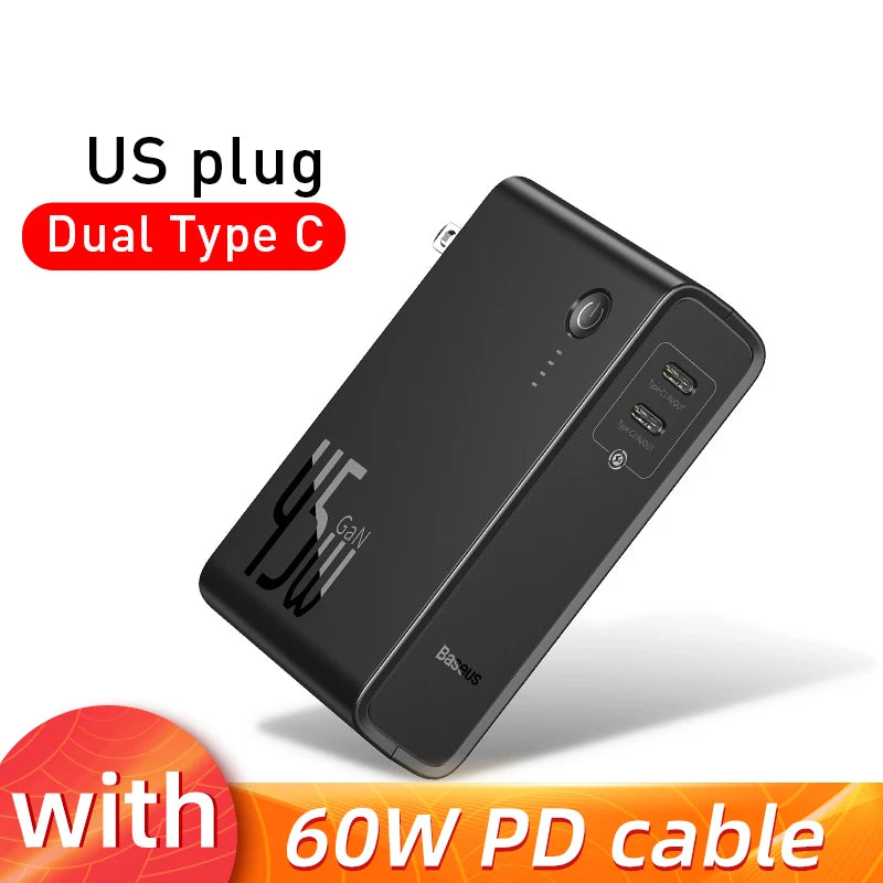 Baseus GaN 2-in-1 Power Bank & Wall Charger 10000mAh 45W
