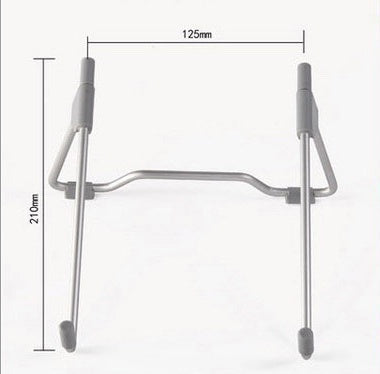Sleek dual-device aluminum laptop stand holding a phone and laptop simultaneously