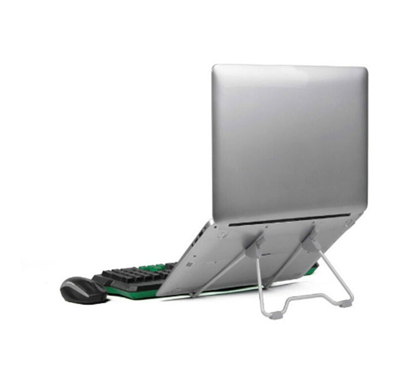 Integrated mobile phone holder on a professional laptop stand for easy multitasking