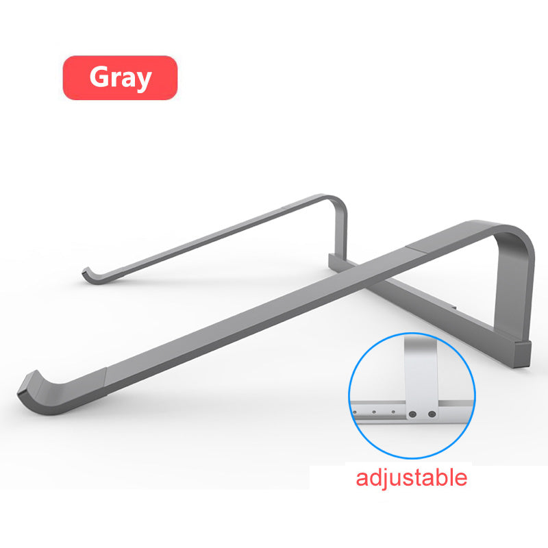 hollowed-out aluminum laptop stand design for improved natural heat dissipation