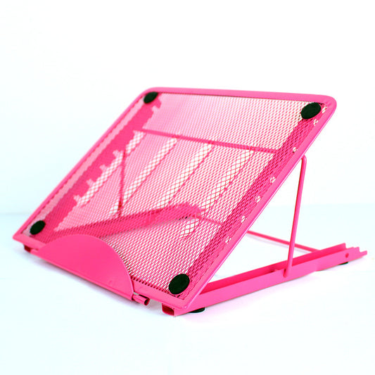 Durable cold-rolled steel laptop stand base in a modern workspace setup